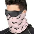 thumbnail image 1 of Neck Gaiter Face Cover Scarf, Halloween black bats star pink Soft Face Sun Mask Cover Scarf Headband Cooling Sweat Absorbing Bandanas Hiking Cycling Running, 1 of 7