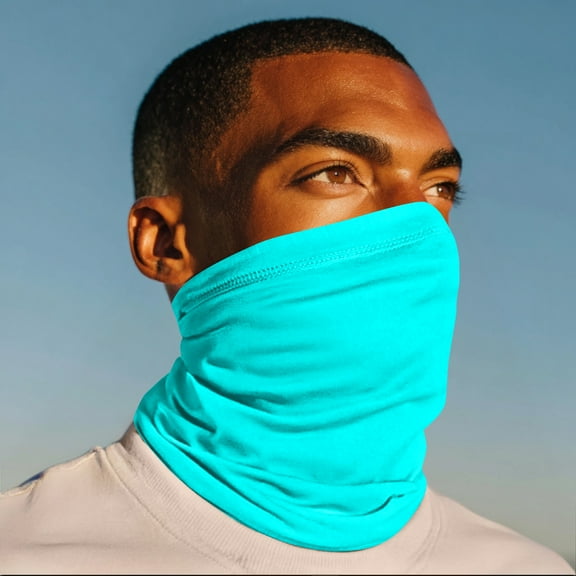 Neck Gaiter Face Cover Scarf, Sun Protection Mask for Men and Women,Soft Windproof, Hiking Cycling Running Turquoise