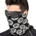 thumbnail image 1 of Neck Gaiter Face Cover Scarf, Sunflowers Black White Soft Face Sun Mask Cover Scarf Headband Cooling Sweat Absorbing Bandanas Hiking Cycling Running, 1 of 7