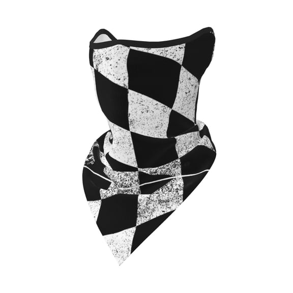 Neck Gaiter Face Mask Covering Bandanas For Men Women Checkered Flag Scarf Balaclava Cover Headbands