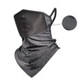 thumbnail image 1 of Neck Gaiter Face Mask with Ear Loops, Gray Neck Gaiter Cover for Outdoors Breathable Ice Silk Head Cover for Men and Women for Skiing Fishing Hiking Cycling, 1 of 7