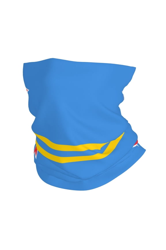 Neck Gaiter Face Mask Men Women Aruba Flag Seamless Bandana Face Cover Scarf Mask Balaclava Headband