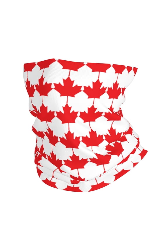 Neck Gaiter Face Mask Men Women Canadian Maple Leaf Flag Seamless Bandana Face Cover Scarf Mask Balaclava Headband