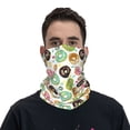 thumbnail image 1 of Neck Gaiter Face Mask Men Women, Donut Heart Print Warmer Breathable Face Cover Scarf Bandanas Head Wrap Hiking Cycling Ski Sports, 1 of 6