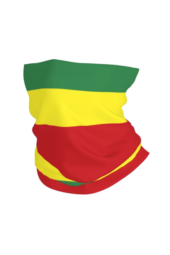 Neck Gaiter Face Mask Men Women Ethiopian Flag Seamless Bandana Face Cover Scarf Mask Balaclava Headband