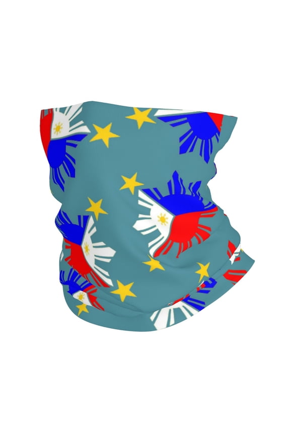 Neck Gaiter Face Mask Men Women Filipino Flag Stars Sun Pattern Seamless Bandana Face Cover Scarf Mask Balaclava Headband