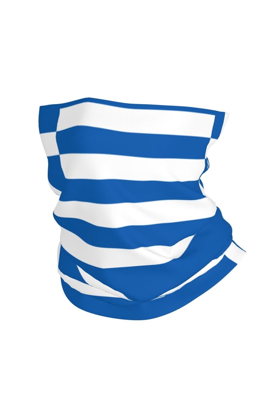 Neck Gaiter Face Mask Men Women Greek Flag Seamless Bandana Face Cover Scarf Mask Balaclava Headband