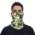 thumbnail image 1 of Neck Gaiter Face Mask Men Women, Hawaiian Style Black Green Warmer Breathable Face Cover Scarf Bandanas Head Wrap Hiking Cycling Ski Sports, 1 of 6