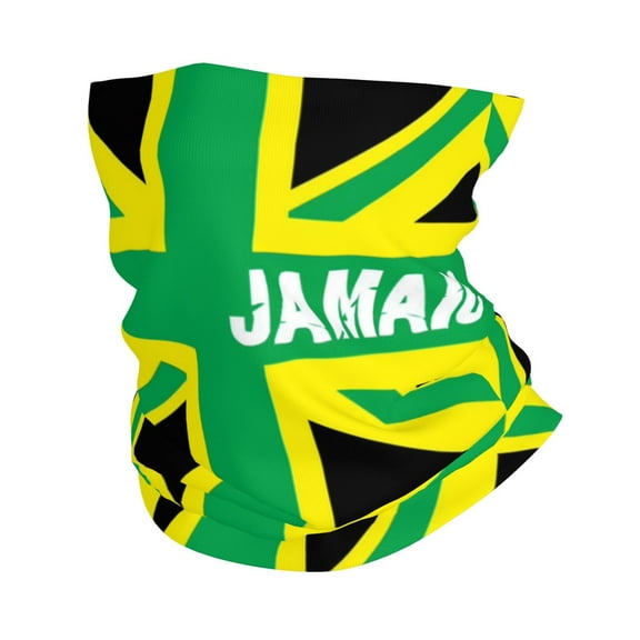 Neck Gaiter Face Mask Men Women Jamaica Jamaican Kingdom Flag Seamless Bandana Face Cover Scarf Mask Balaclava Headband