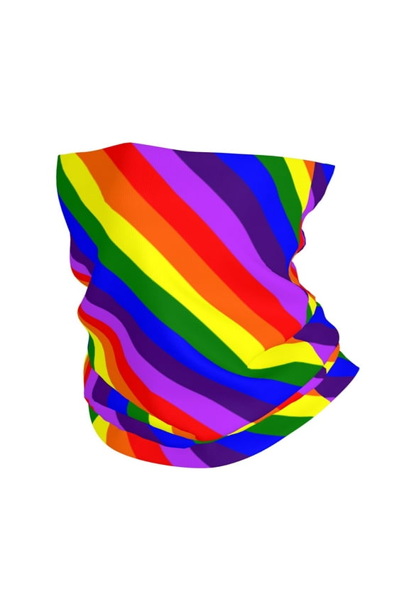 Neck Gaiter Face Mask Men Women Pride Rainbow Flag Seamless Bandana Face Cover Scarf Mask Balaclava Headband