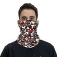 thumbnail image 1 of Neck Gaiter Face Mask Men Women, Red Grey White Camouflage Warmer Breathable Face Cover Scarf Bandanas Head Wrap Hiking Cycling Ski Sports, 1 of 6