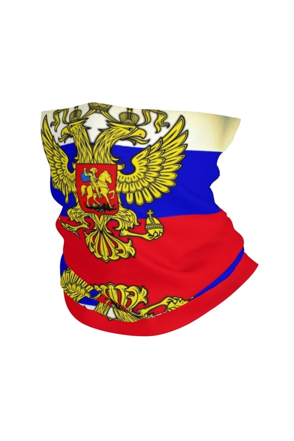 Neck Gaiter Face Mask Men Women Russian Flag Seamless Bandana Face Cover Scarf Mask Balaclava Headband