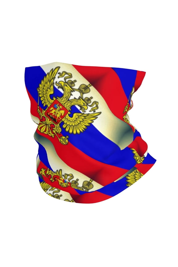 Neck Gaiter Face Mask Men Women Russian Flag Seamless Bandana Face Cover Scarf Mask Balaclava Headband
