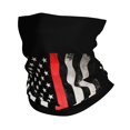 thumbnail image 1 of Neck Gaiter Face Mask Men Women Thin Red Line Flag Fireman Seamless Bandana Face Cover Scarf Mask Balaclava Headband, 1 of 7