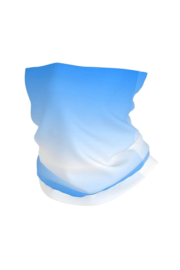 Neck Gaiter Face Mask Men Women White Blue Gradient Seamless Bandana Face Cover Scarf Mask Balaclava Headband