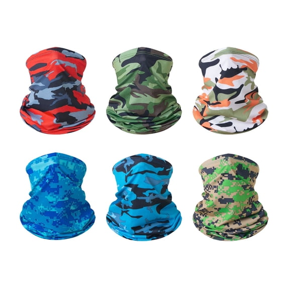 Neck Gaiter Face Mask,Sun Cooling Scarf,Balaclava Bandana Cover for Men Women Saffron One Size