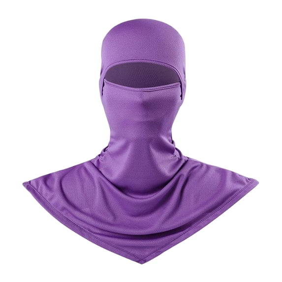 Neck Gaiter Face Mask for Men & Women - UPF 30+ Sun Protection Breathable Headwear Bandana for Motorcycle, Hiking, Fishing Purple One Size