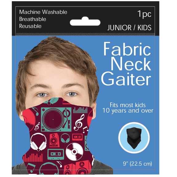Neck Gaiter, Stylish Music Inspired Patterns, Lightweight, Stretchy, Multi Functional Wear as Face Cover, Bandana, Beanie, Headwrap, Scarf, Pirate Cap, Ideal for Outdoor Activities, Travel