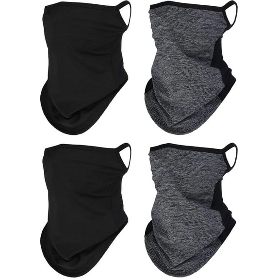 Neck Gaiter with Ear Loops Face Scarf Bandana UV Sun Protection Balaclava Cover