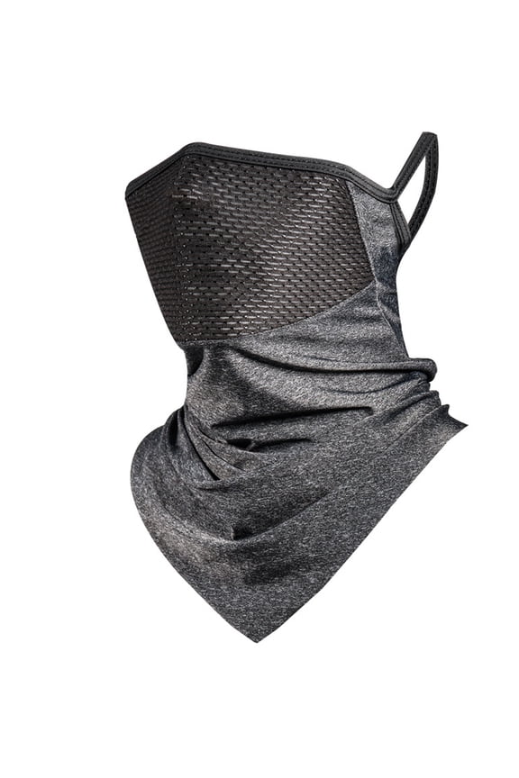Neck Gaiter with Ear Loops Neck Covers Bandana Cloth Face Gaiter Mask for Outdoors, Motorcycle, Biking (Gray)
