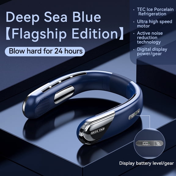 Neck Hanging Air Conditioner with TEC Superconduct Cooling, 5 Nuclear Power Engine, Quiet Personal Cooling Fan for Summer