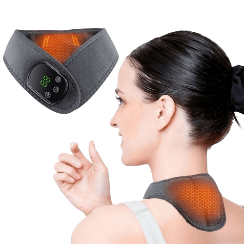 Neck Heating Pad, Wireless Heat Wrap for Neck, Electric Shoulder Relaxer with 5 Heating Levels, 30 Minutes Auto Shut Off
