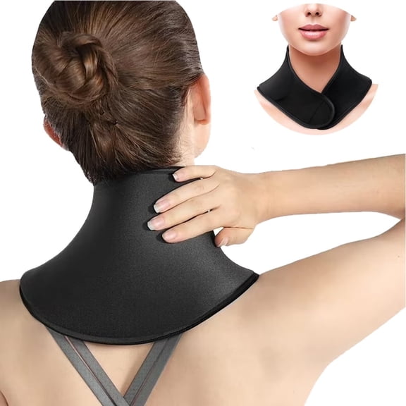 Hot Cold Neck Ice Pack Wrap for Pain Relief, Soft Cooling Pad for Cervical and Shoulder, Flexible Gel Ice Pack for Surgery, Injuries, Swelling, Stiffness, Office Pressure, Muscle Tension