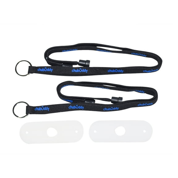 Neck Lanyard Chewy Holder Set of (2) - 2 Black Lanyard & 2 Natural Strap