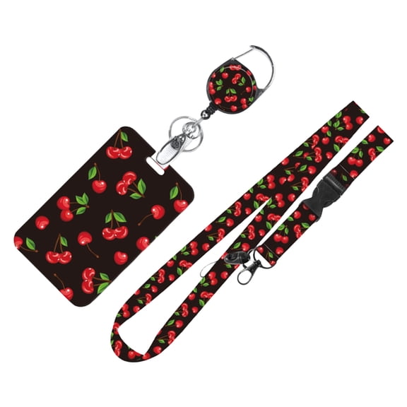 Neck Lanyard with Badge Card Holder Retractable Identity Cards Badge Holders and Removable Lanyard Set for Office School