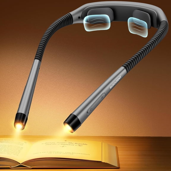 Neck Light with Timer, 100 Hours Book Light for Bedtime Reading