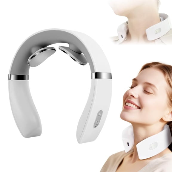 Neck Machine with Heat, Neck Massager with Heat Therapy and Shiatsu, Relaxer 10 Modes Portable for Home/Office, Relax Soothing Therapy Travel