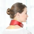 thumbnail image 1 of Neck Massager, Cervical Pain Relief Massage Instrument, 6 Modes 9 Adjustments Deep Tissue Therapy with Heat for Neck Shoulder Relaxation, Red, 1 of 4