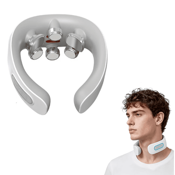Neck Massager,Features Vibration Massage, Constant-Temperature Heating, A Comfortable, Ergonomic Fit,Helps Improve Posture And Relieve Neck TensionIdeal For Busy Professionals