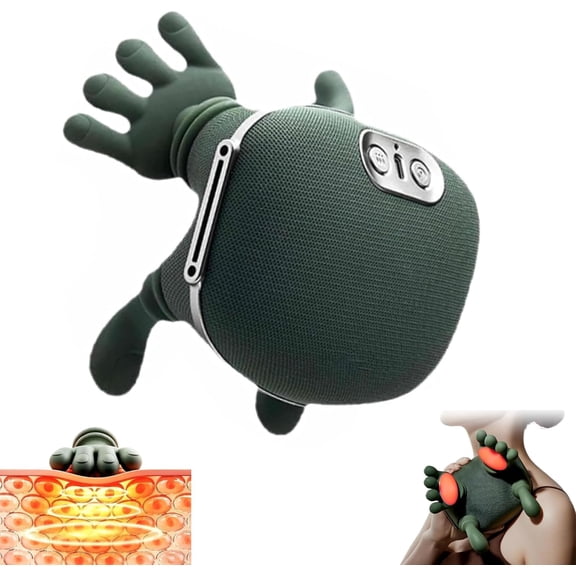Neck Massager with Heat, 4D Deep Tissue Shiatsu Neck Massage Machine for Pain Relief, Electric Cervical Shoulder & Back Massager with Simulated Human Hand Kneading, Muscle Relaxation (Green)