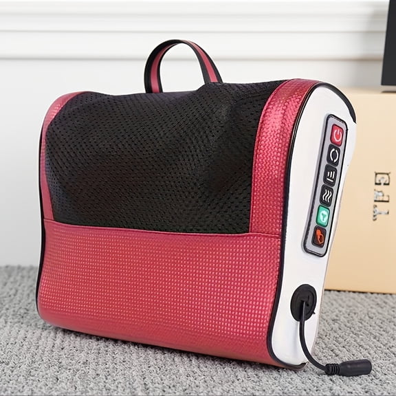Neck Massager With Heat, Muscle Massagerfor Pain Relief Deep Tissue, Variable Speed And Direction, Suitable For Neck, Back, Shoulders, Legs And Feet, Suitable For Fome, Office And Travel (Red)