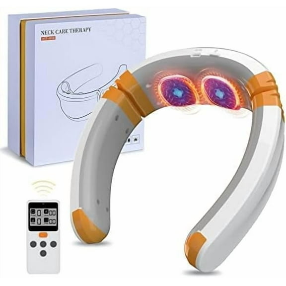 Neck Massager Heated Neck Massage Therapy 9 Modes 50 Levels Portable Deep Tissue Trigger Point Massager Cordless Intelligent Massager for Neck Pain(FSA or HSA Eligible)