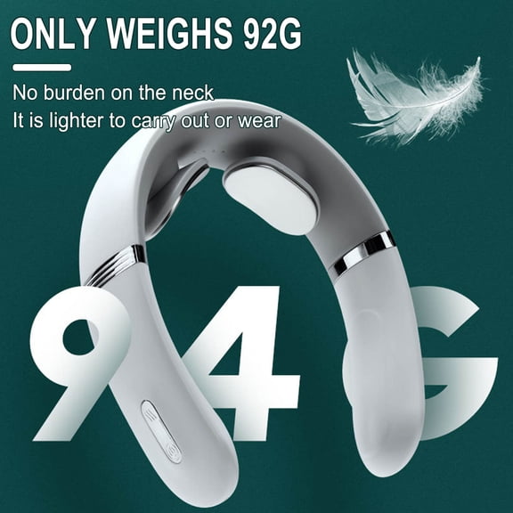 Neck Massager, Multifunctional Electromagnetic Heating Neck Massage Device With 5 Modes 16 Strength Levels Remote Control, Portable Neck Relaxation Tool for Home Office