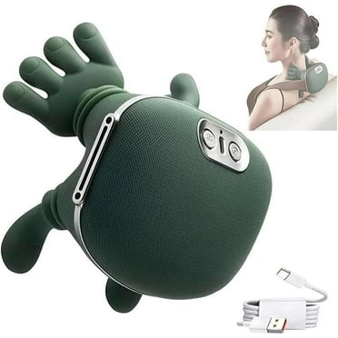 Neck Massager, N7 Master Hand Shoulder and Neck Massager Cervical Massagers,Wireless Portable Shiatsu Necks and Back Massagers, with 2 Temp Levels and Heat, for Shoulder Necks Cervical (1pcs)