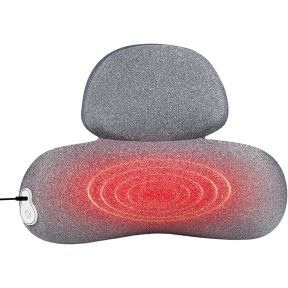 Neck Massager Pillow with Heat & Vibration,Deep Tissue Pain Relief,1.5 M Cable/USB-C Charging/Portable Pillow Massage Neck Hump & Shoulder Relaxation at Home/Office/Travel (Plug-in)