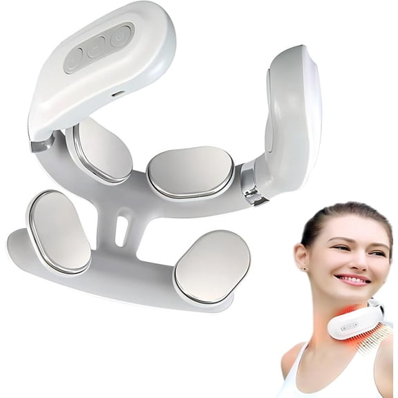 Neck Massager Wireless Heat Electric Pulse Cervical Massage Device