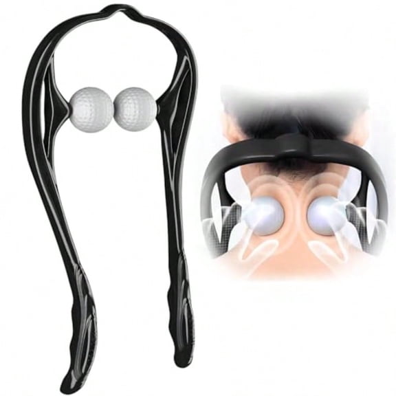 Neck Massager for Pain Relief Deep Tissue Self Trigger Point Shiatsu Shoulder Back Massager for Neck Shoulders Legs Home/Office Use