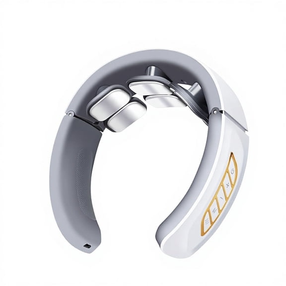 Neck Massager with 6 Modes & 9 Intensity Levels, Portable EMS Cervical Massager for Pain Relief & Fatigue