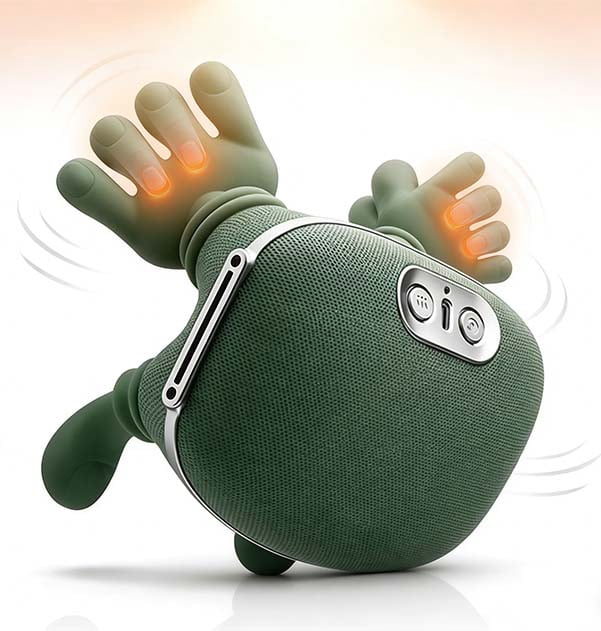 Neck Massager with Heat & 4D Kneading, Bionic Finger Shoulder Massager Simulates Real Palm Massage to Relax Muscle Tension