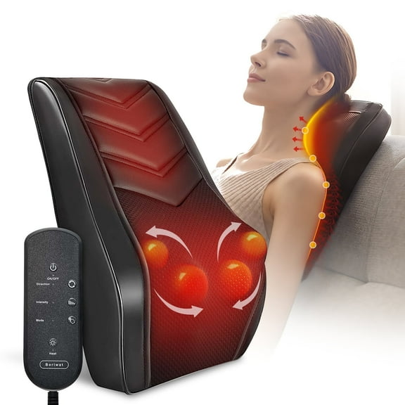 COSYSKY Neck & Back Massager with Heat — 3D Deep-Kneading Shiatsu Pillow, Black — Home Use & Gift for Mom & Dad