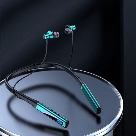 Neck Mounted Headphones LED Display Wireless 5.1 Bluetooth Earphones No Delay Gaming 9d Surround Bass Headset Long Battery Life