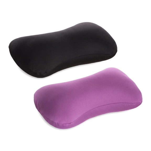 Neck Pillow 2 Pack Microbead Bone Shaped Travel Neck Pillow for Car, Plane, Sofa & Bed Cervical Support Soft Tube Pillow 14.96 x 7.87 in