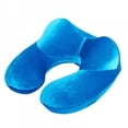 thumbnail image 1 of Neck Pillow for Airplane Travel , Inflatable Travel Pillows for Airplanes Plane Comfort U-shaped Cervical Neck Support Sleep Pillow for Car Bus Train Office Home, Sky Blue, 1 of 7