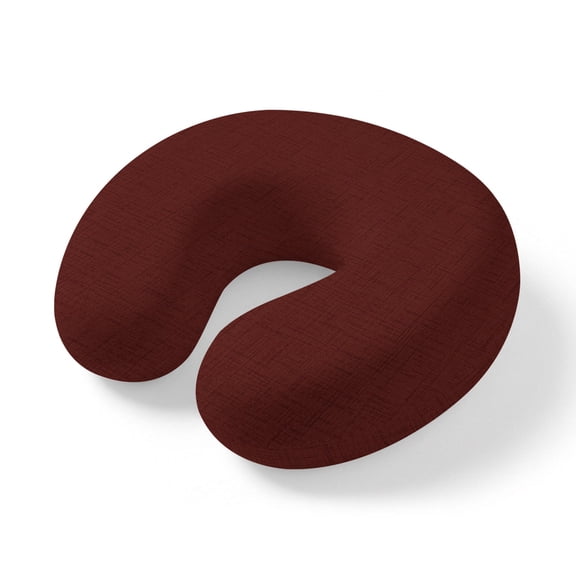 Neck Pillow Burgundy Red Travel Pillow Memory Foam U Shaped Pillows, Dark Maroon Travel Neck Pillows for Airplane Car Office Home Sleeping Rest