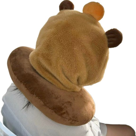 Neck Pillow Capibala Water Porpoise Hat Ushaped Pillow Neck Protections Pillows Travel Neck Soothing Lunch Rest Pillow