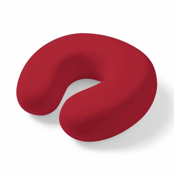 Neck Pillow Ergonomic Memory Foam U Shaped Pillows,Pure Color Red Soft Portable Neck Head Support Cushion Pillow for Travel Airplane Car Office Use,Minimalist Style Monochrome